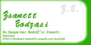 zsanett bodzasi business card